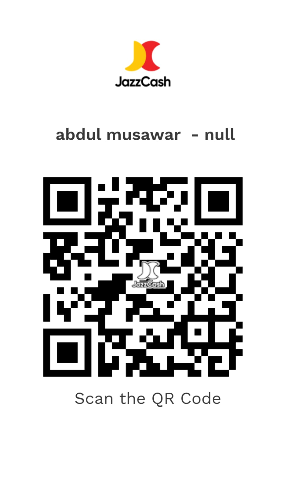 Scan payment QR code